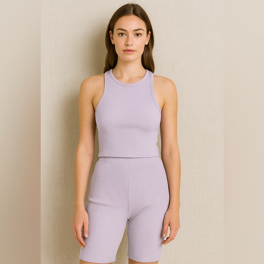 SET | Zara Light | Purple Sports Bra and Shorts Set